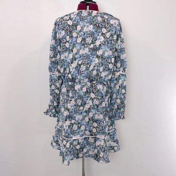 En Saison Floral Ruffle Mini Wrap Dress Cocktail Dress - Picture 5 of 13